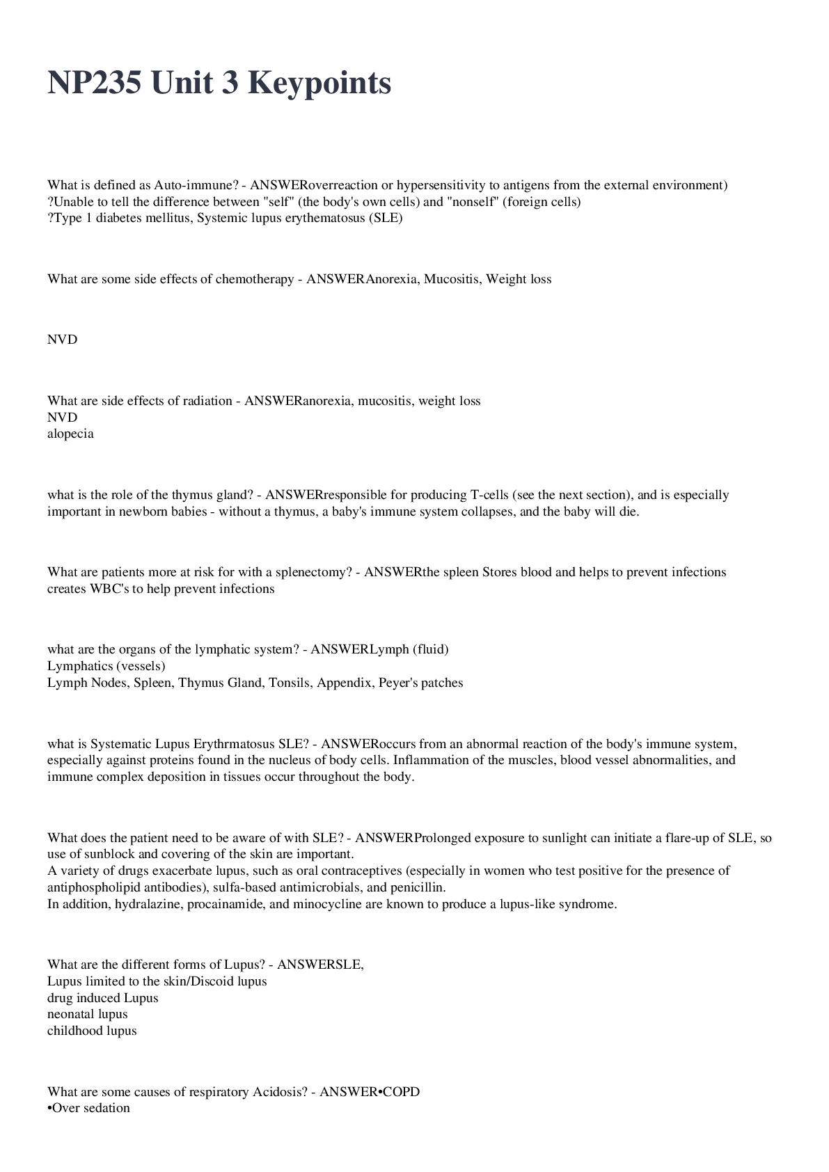 Preview image of NP235 Unit 3 Keypoints 2022/2023 document